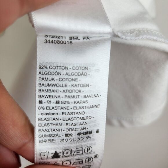 Levis Crop Top Tank Top Floral Graphic Print Stretchy Cream Cotton Size L - Picture 10 of 12